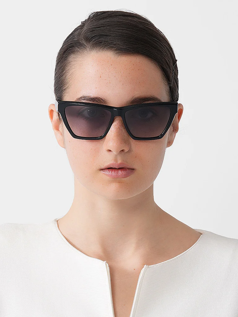 Saint Laurent Women's Cat Eye Black Grey Gradient Sunglasses